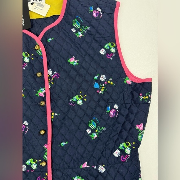 NWT Batsheva Bell Button Quilted Shell Love Letters Vest Womens Size 12 - Picture 6 of 16